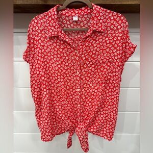 Old Navy Floral Button-Down Shirt